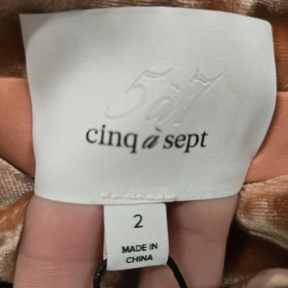 NWT CINQ À SEPT KIKI DRESS Knotted Draped Velvet Mini Dress in Rosewood SZ 2 - Picture 13 of 16